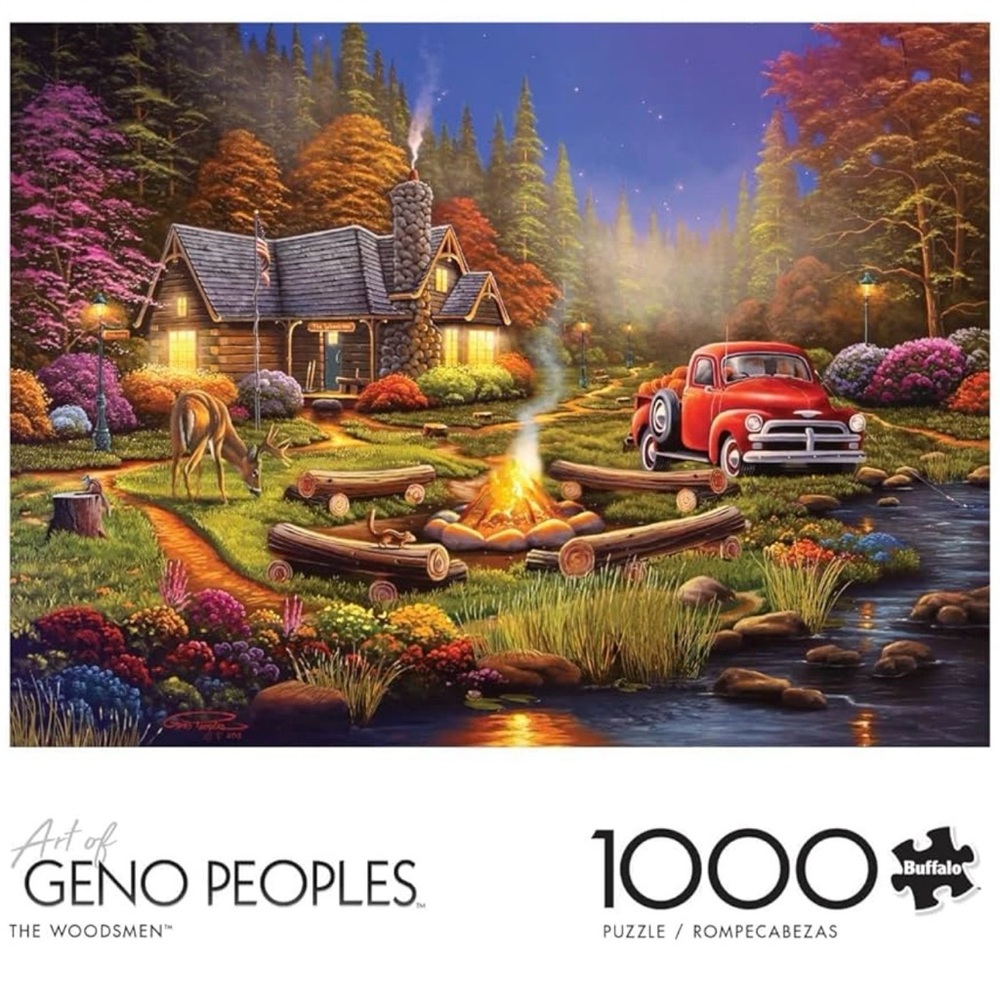 Buffalo David Bitton Puzzle - Vibrant Cabin Retreat 🧩
